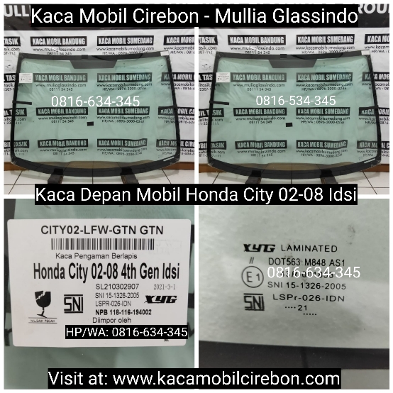 Jual Kaca Depan Mobil Honda City di Cirebon Indramayu Kuningan Majalengka Brebes
