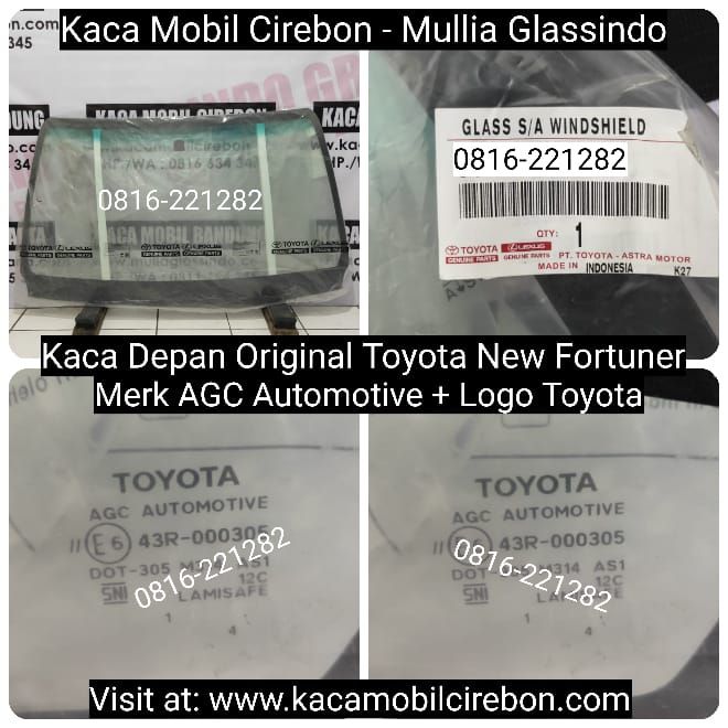 Jual dan Pasang Kaca Mobil Depan Toyota New Fortuner di Cirebon Original Bergaransi